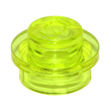 LEGO lapos elem kerek 1x1, átlátszó neon zöld (4073)