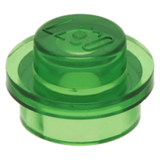 LEGO lapos elem kerek 1x1, átlátszó zöld (4073)