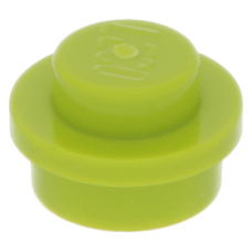 LEGO lapos elem kerek 1x1, lime (4073)