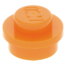 LEGO lapos elem kerek 1x1, narancssárga (4073)