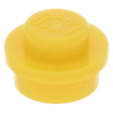 LEGO lapos elem kerek 1x1, sárga (4073)