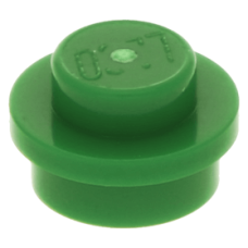 LEGO lapos elem kerek 1x1, zöld (4073)