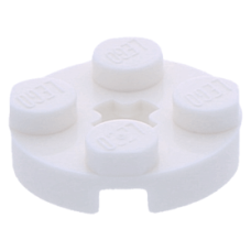 LEGO lapos elem kerek 2x2, fehér (4032)