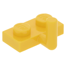 LEGO lapos elem 1×2 horoggal (5mm), sárga (4623/88072)