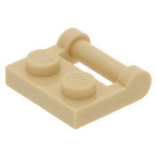 LEGO lapos elem 1x2 zárt végű fogantyúval, sárgásbarna (48336)