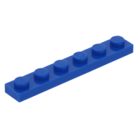 LEGO lapos elem 1×6, kék (3666)