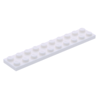 LEGO lapos elem 2x10, fehér (3832)