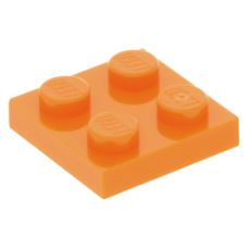 LEGO lapos elem 2x2, narancssárga (3022)