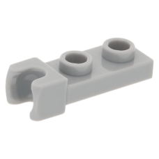 LEGO lapos elem 1×2 végén golyóscsapágy csatlakozóval, világosszürke (14418)