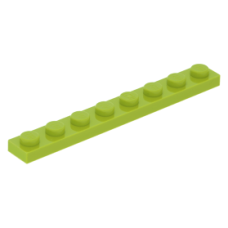 LEGO lapos elem 1x8, lime (3460)