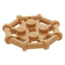 LEGO lapos elem 2x2 nyolcszögletes rúdkerettel, középsötét testszínű (75937)