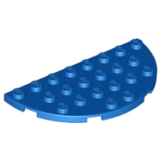 LEGO lapos elem félkör 4x8, kék (22888)