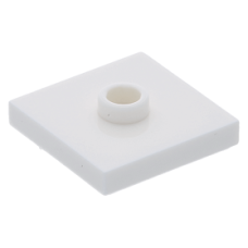 LEGO lapos elem 1 bütyökkel középen 2×2, fehér (87580)
