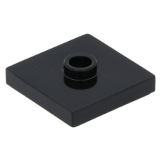 LEGO lapos elem 1 bütyökkel középen 2×2, fekete (87580)
