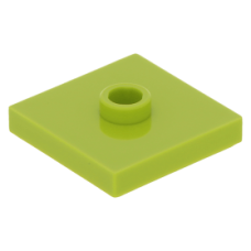 LEGO lapos elem 1 bütyökkel középen 2×2, lime (87580)