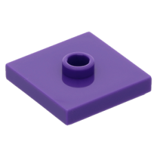 LEGO lapos elem 1 bütyökkel középen 2×2, sötétlila (87580)