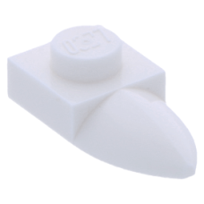 LEGO lapos elem 1x1 foggal, fehér (49668)