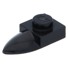 LEGO lapos elem 1x1 foggal, fekete (49668)