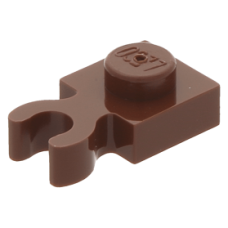 LEGO lapos elem 1x1 fogóval, vörösesbarna (4085d)