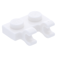 LEGO lapos elem 1x2 2 db fogóval, fehér (60470b)