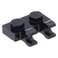 LEGO lapos elem 1x2 2 db fogóval, fekete (60470b)