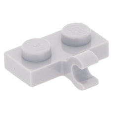 LEGO lapos elem 1x2 fogóval, világosszürke (11476)