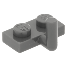 LEGO lapos elem 1x2 horoggal (5mm), sötétszürke (4623/88072)