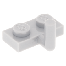 LEGO lapos elem 1x2 horoggal (5mm), világosszürke (4623/88072)
