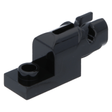 LEGO lapos elem 1×2 kilövő résszel, fekete (15403)