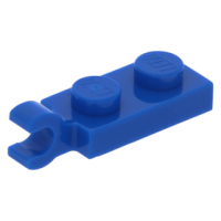 LEGO lapos elem 1×2 vízszintes fogóval, kék (63868)