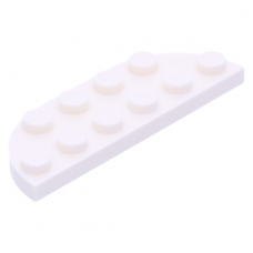 LEGO lapos elem 2x6 hosszú oldalán lekerekített sarkokkal, fehér (18980)