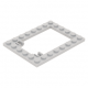 LEGO lapos elem 6×8 csapóajtókeret, világosszürke (92107)