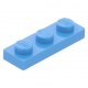LEGO lapos elem 1x3, sötét azúrkék (3623)
