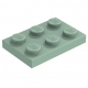 LEGO lapos elem 2x3, homokzöld (3021)