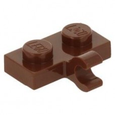 LEGO lapos elem 1x2 fogóval, vörösesbarna (11476)