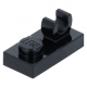 LEGO lapos elem 1×2 tetején fogóval, fekete (44861)