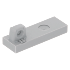 LEGO lapos csuklós elem 1×3 tetején csatlakozóval, világosszürke (44300)