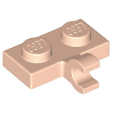 LEGO lapos elem 1x2 fogóval, világos testszínű (11476)