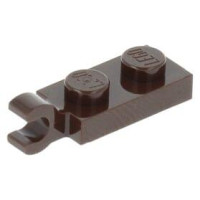 LEGO lapos elem 1x2 vízszintes fogóval, sötétbarna (63868)