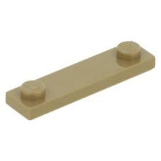 LEGO lapos elem 1x4 2 db bütyökkel, sötét sárgásbarna (92593/41740)