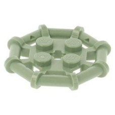 LEGO lapos elem 2x2 nyolcszögletes rúdkerettel, homokzöld (75937)