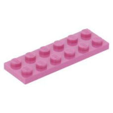 LEGO lapos elem 2x6, sötét rózsaszín (3795)