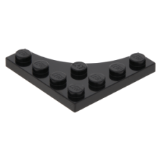 LEGO lapos elem 4×4 kör alakú kivágással, fekete (35044)
