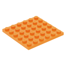 LEGO lapos elem 6x6, narancssárga (3958)