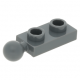 LEGO lapos elem 1x2 oldalán golyóval, sötétszürke (22890)