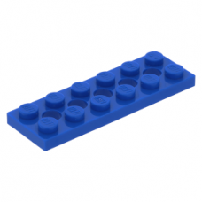 LEGO technic lapos elem 2×6 5 lyukkal, kék (32001)