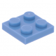 LEGO lapos elem 2x2, középkék (3022)