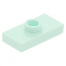 LEGO lapos elem 1 bütyökkel középen 1×2, világos vízzöld (15573)