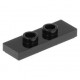 LEGO lapos elem 2 bütyökkel középen 1×3, fekete (34103)