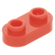 LEGO lapos elem 1x2 lekerekített tetején két lyukas bütyökkel, piros (35480)